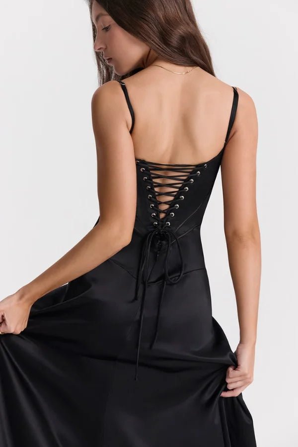 Gabrielle - Elegant White Corset Maxi Dress for Women