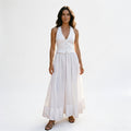 Hazel - Elegant White Summer Maxi Dress