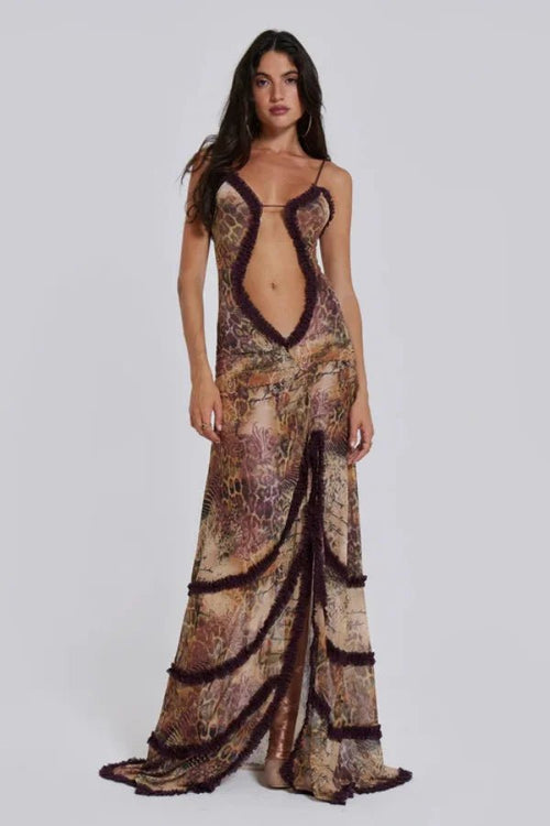Lydia - Elegant Floral Maxi Dress for Women