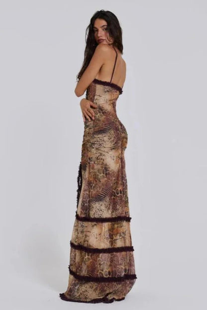 Lydia - Elegant Floral Maxi Dress for Women