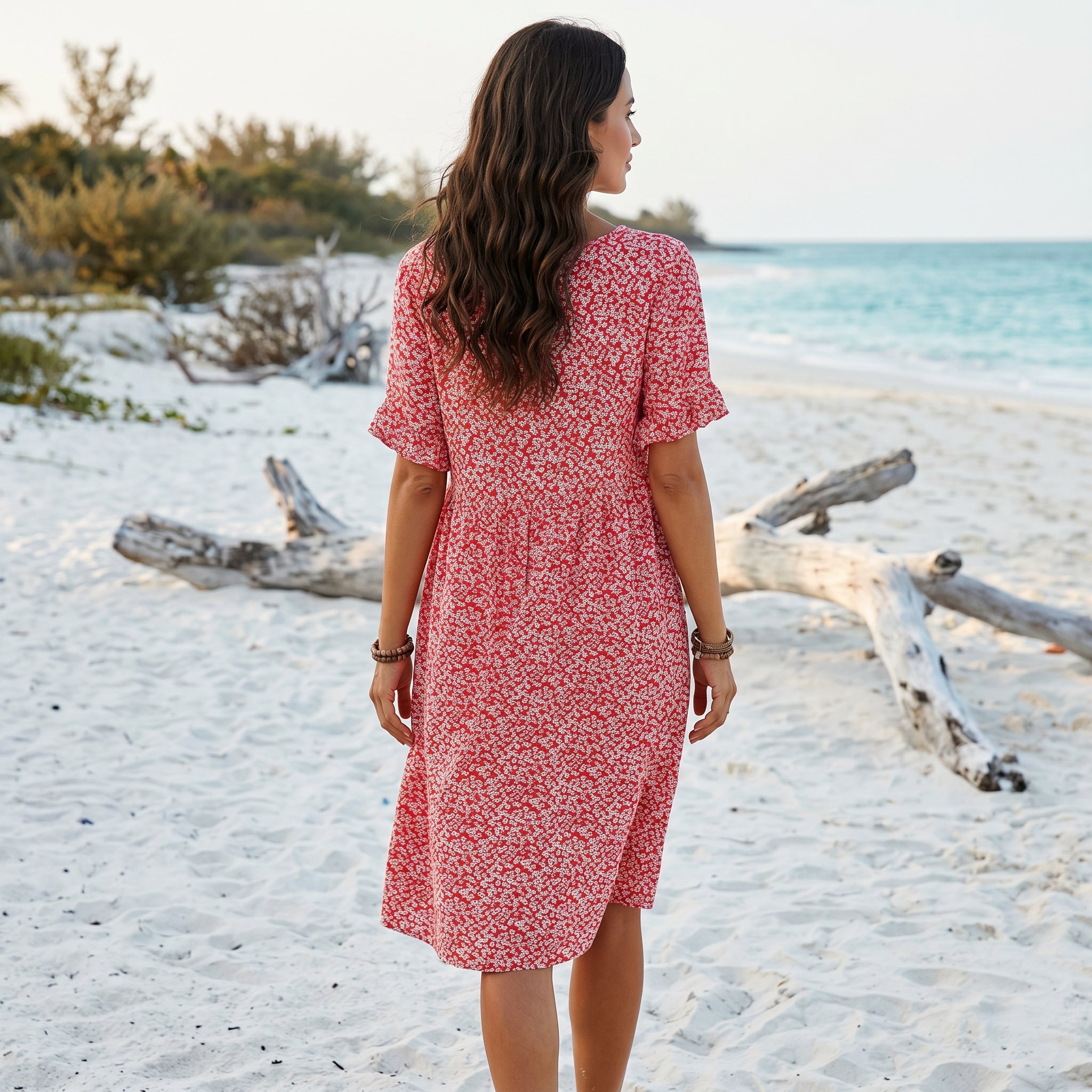 Lumia - Breezy Floral A-Line Women's Summer Mini Dress