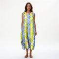Adriana - Casual Breezy Summer Dress in Color-Block Plaid
