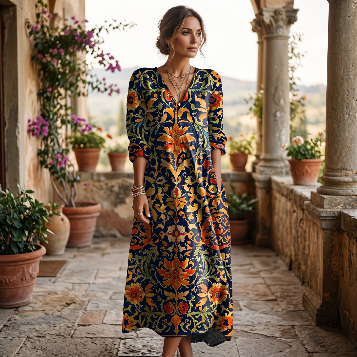 Andrea - Elegant Plus Size Summer Wedding Guest Dress
