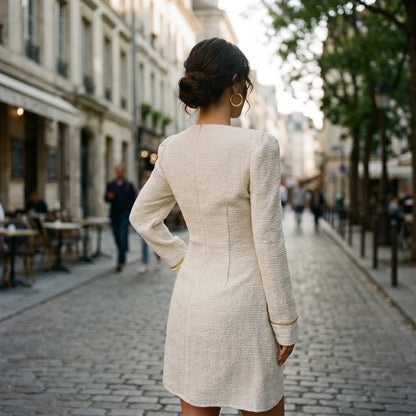 Lua - Sophisticated Elegant Tweed Mini Dress