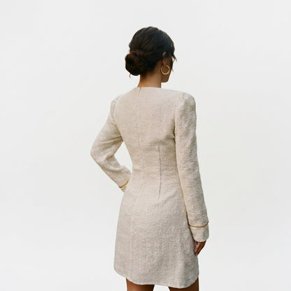 Lua - Sophisticated Elegant Tweed Mini Dress