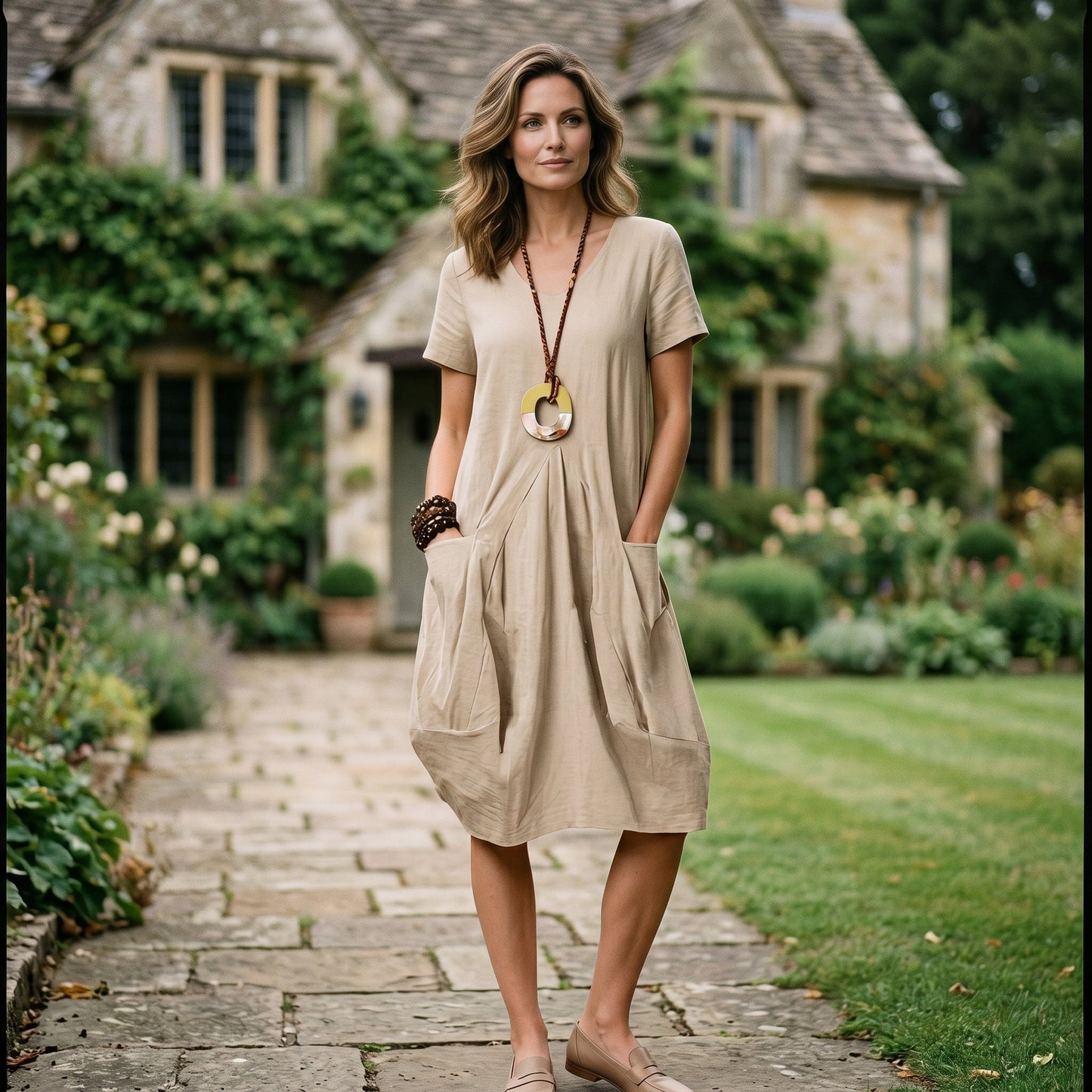 Clara - Stylish Relaxed Summer Dress With Pockets