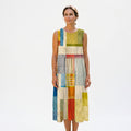 Miriam - Vibrant Geometric Womens Dress for Summer Elegance