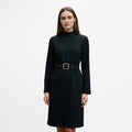 Sabrina - Elegant Black A-Line Dress for Women