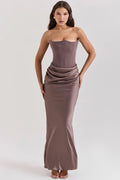 Sabrina - Elegant Strapless Corset Gown for Wedding Guests