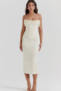 Sabrina - Elegant Strapless White Dress for Weddings