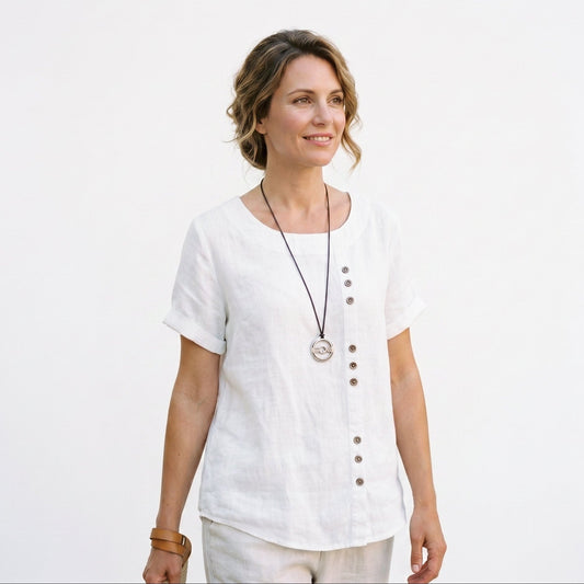 Leila - Casual Relaxed Tunic Top for Women