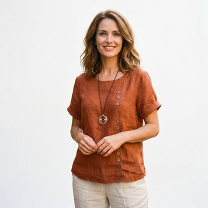 Leila - Casual Relaxed Tunic Top for Women