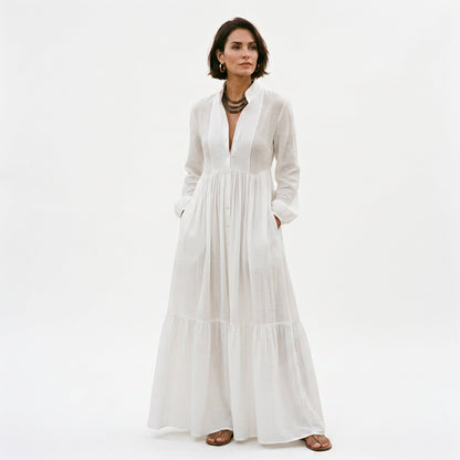 Amanda - Chic Long Sleeve Maxi Dress for Women