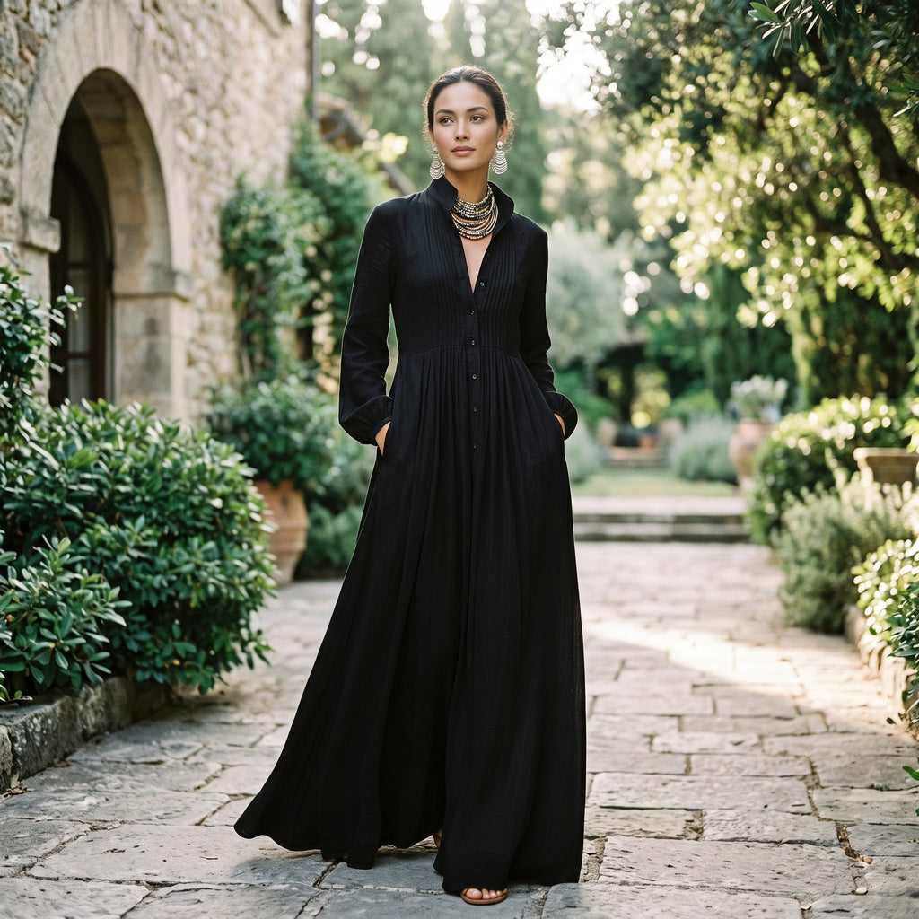 Amanda - Chic Long Sleeve Maxi Dress for Women