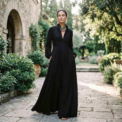 Amanda - Chic Long Sleeve Maxi Dress for Women