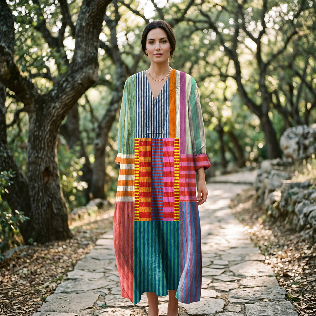Julia - Colorful Oversized Maxi Dress for Women