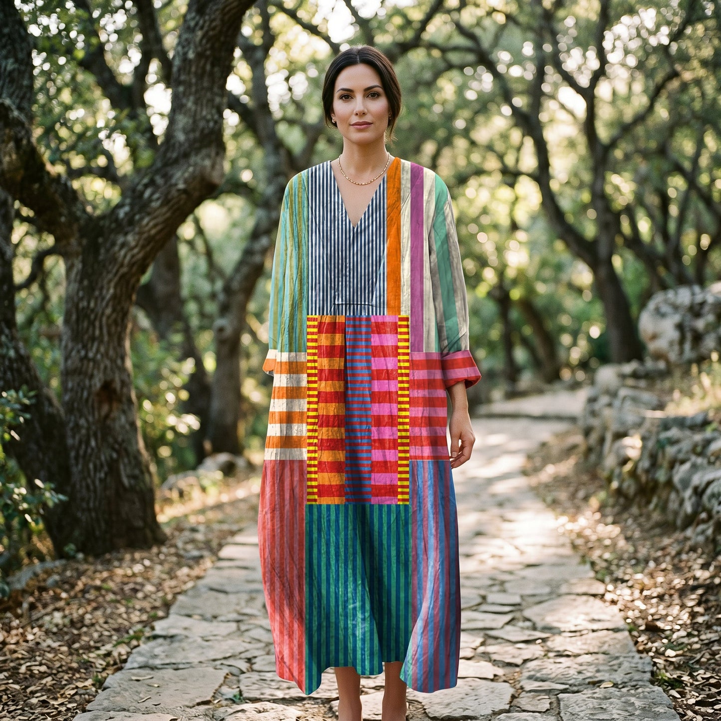 Julia - Colorful Oversized Maxi Dress for Women