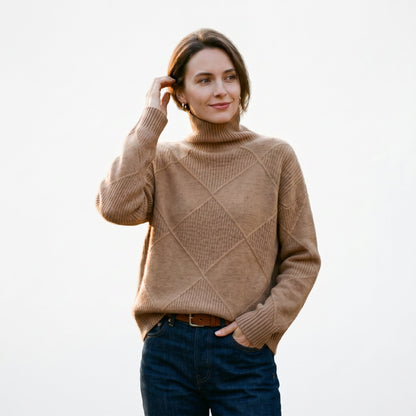 Andrrea - Elegant Cozy Turtleneck Sweater for Women