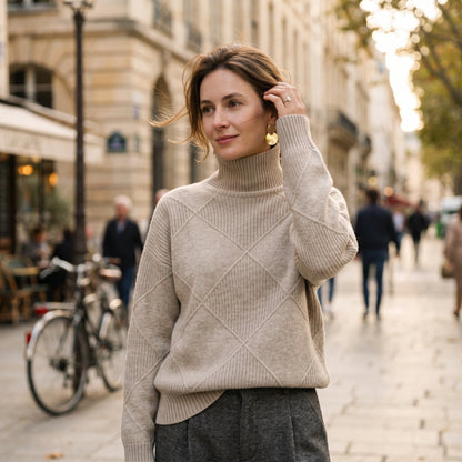 Andrrea - Elegant Cozy Turtleneck Sweater for Women