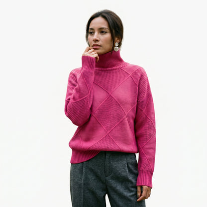 Andrrea - Elegant Cozy Turtleneck Sweater for Women