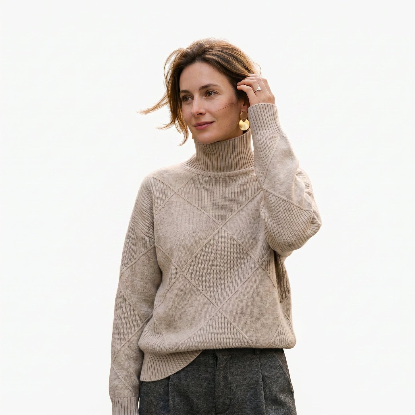 Andrrea - Elegant Cozy Turtleneck Sweater for Women