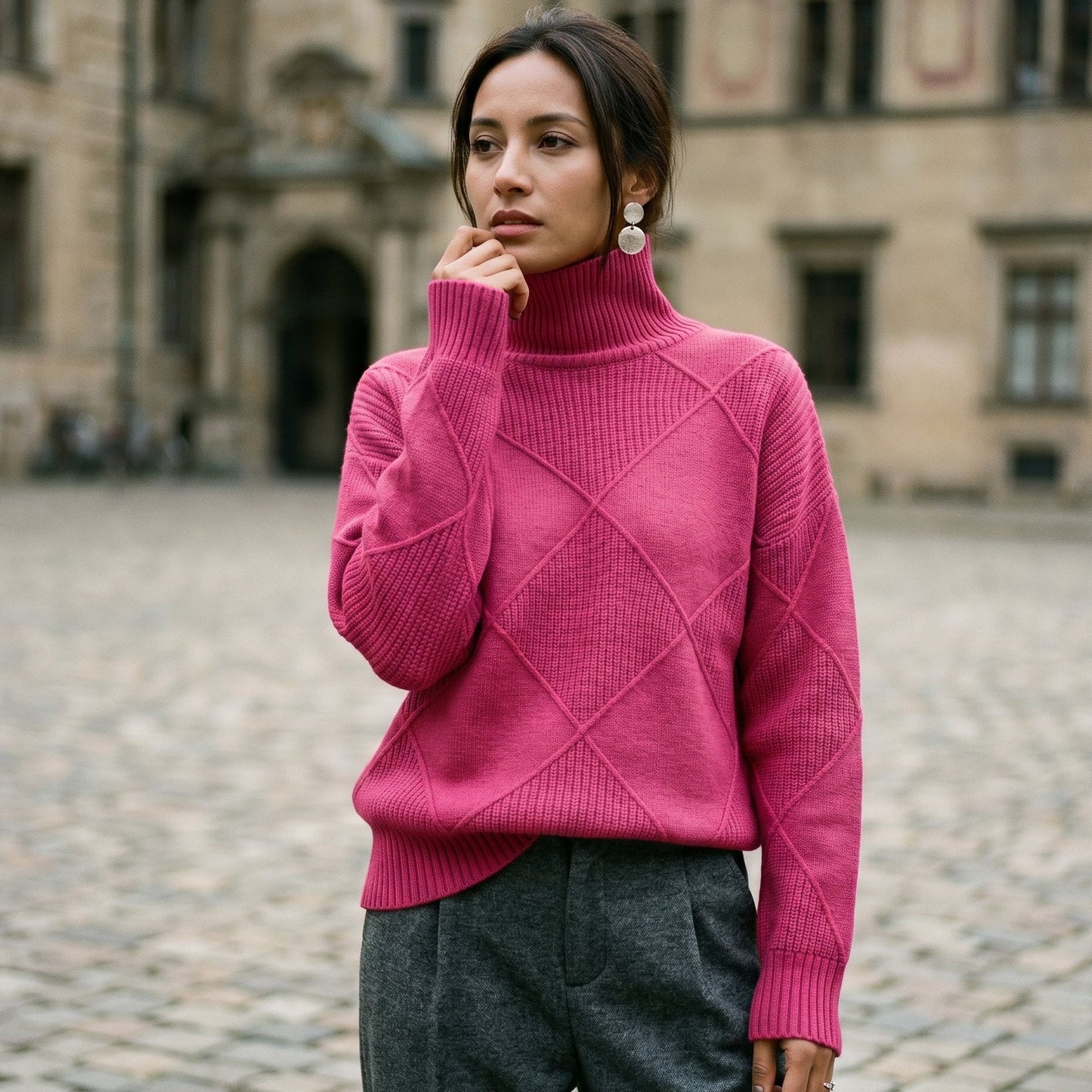 Andrrea - Elegant Cozy Turtleneck Sweater for Women