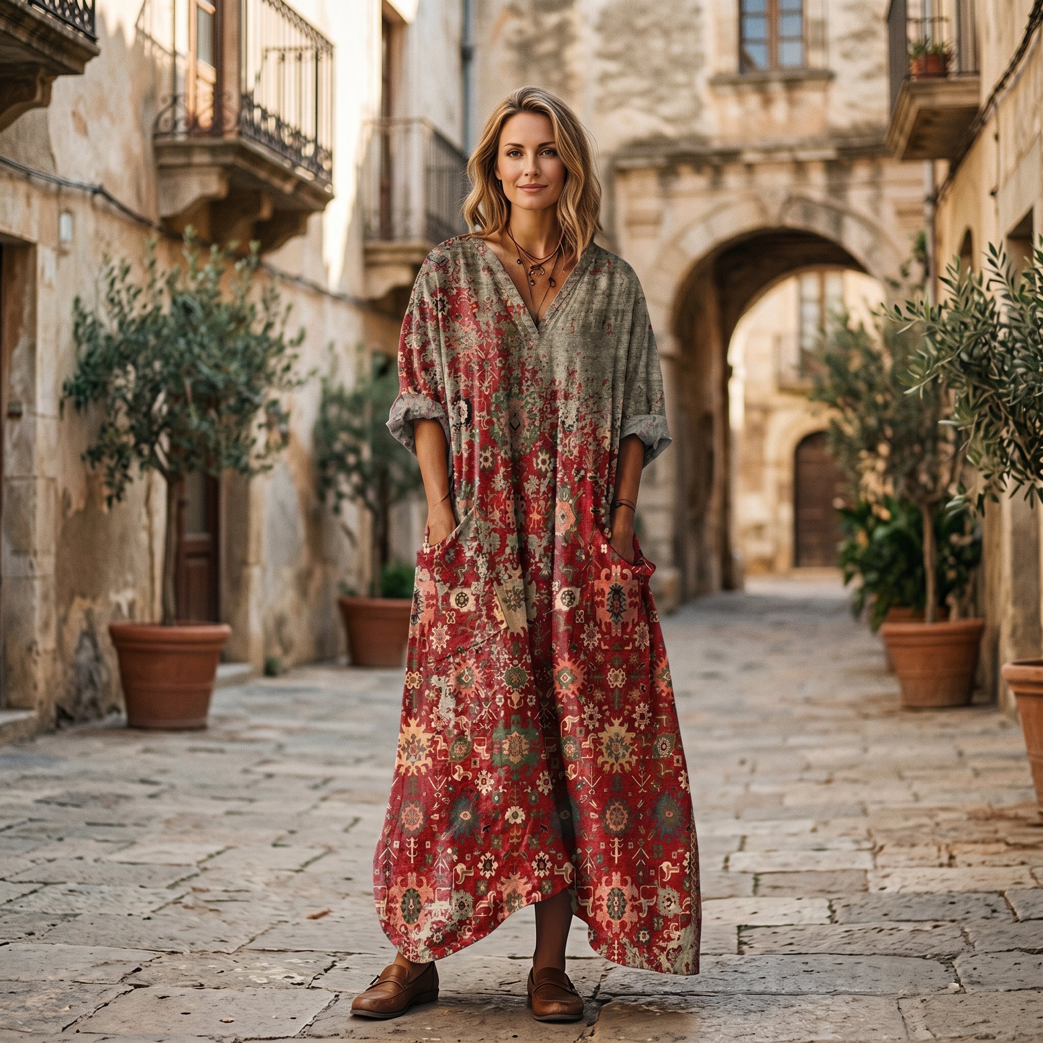Roxana - Vibrant Bohemian Summer Dress