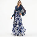 Valentina - Elegant Floral Print Maxi Dress